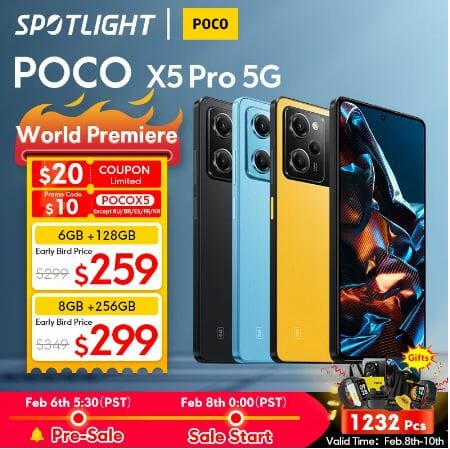 POCO X5 5G / POCO X5 Pro 5G 発売セール開催！早期価格より最大30ドルOFFでの購入が可能に（2/11まで） -  TikGadget | ティックガジェットは製品レビュー, お得なセール情報, 最新技術などを分かりやすくお届け！