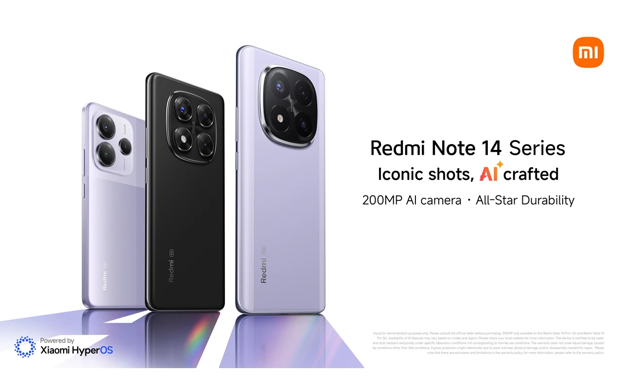 Redmi Note 14シリーズのキービジュアル画像